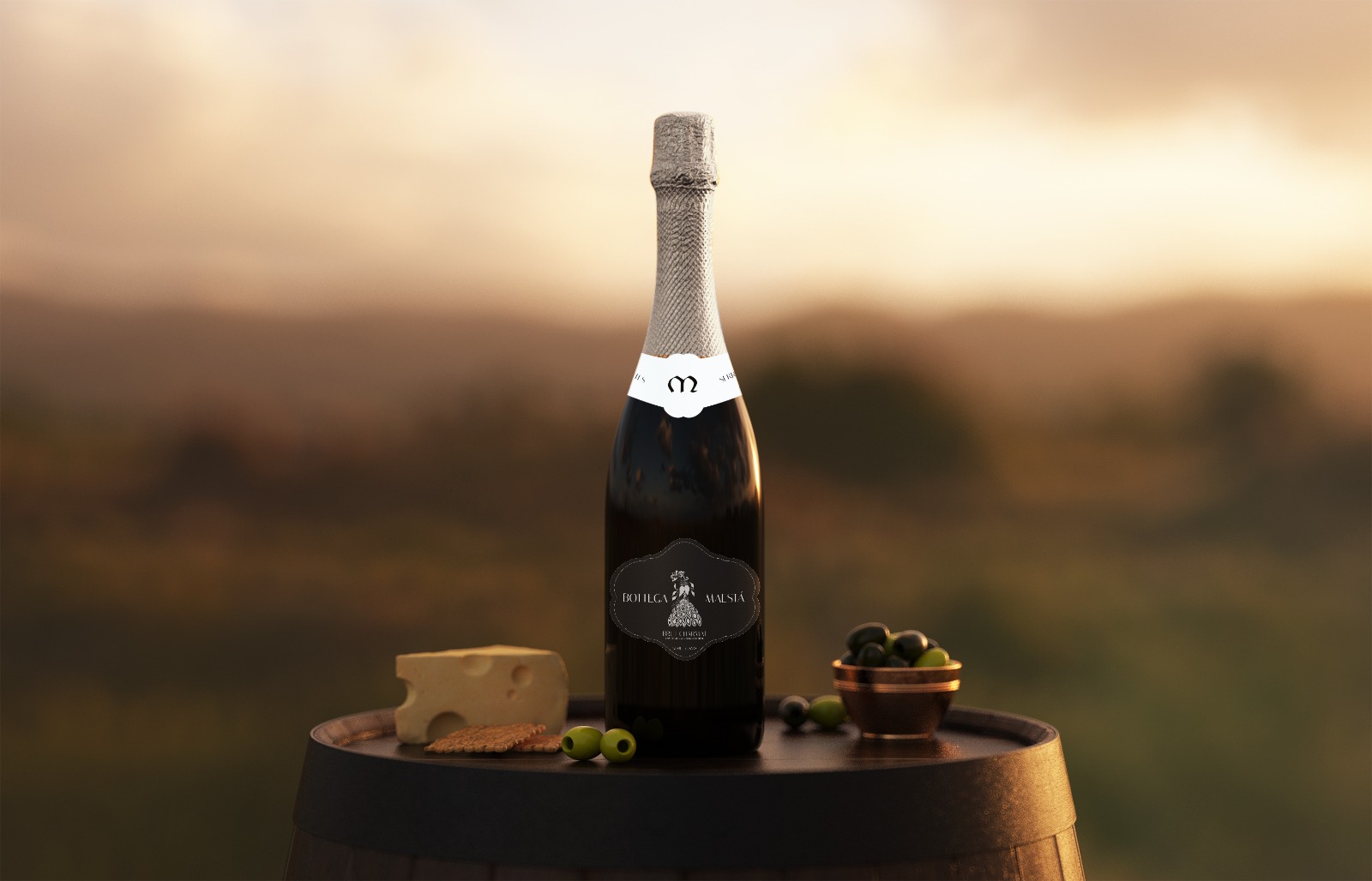 Garrafa Vinho Espumante Brut Charmat